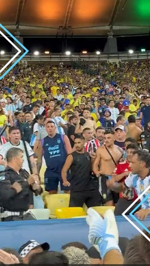 فوضى تضرب كلاسيكو البرازيل والأرجنتين.. وانسحاب ميسي